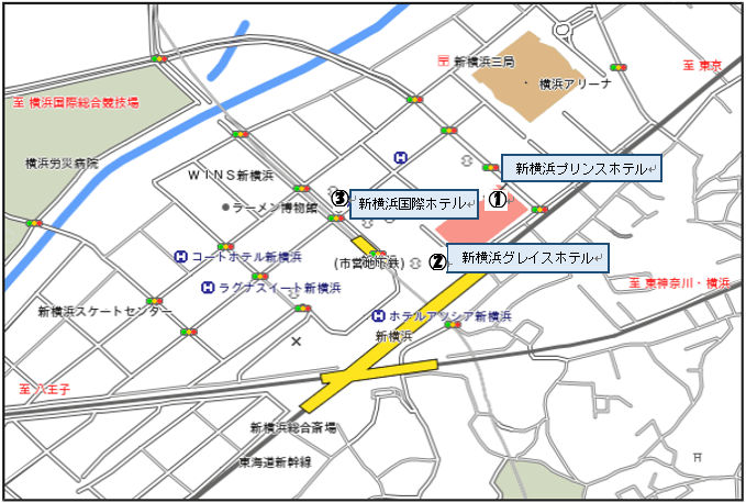 新横浜ホテル案内図