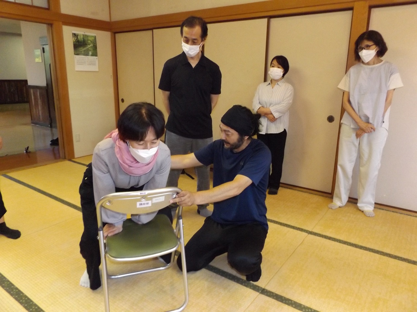 力の出し方を教わる筆者