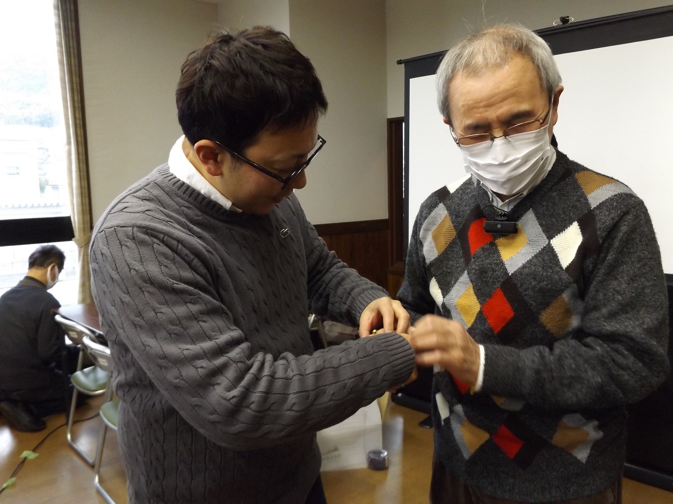 持ち方の実習
